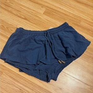 Free People dark blue cotton shorts.